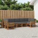 Cumpara ieftin Set de canapele de exterior 7 buc. 7-Locuri Natural si Antracit