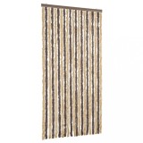 Cumpara ieftin Perdea pentru insecte, maro inchis si bej, 90x200 cm, chenille