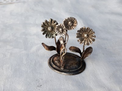 MARGARETE argint ORNAMENT EXCEPTIONAL de efect RAR patina MINUNATA superb MASIV foto