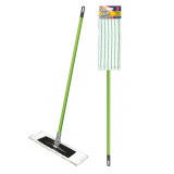 Mop plat din microfibră pentru curățarea pardoselilor + m&acirc;ner 120cm AZUR - YORK - CASA CURATĂ
