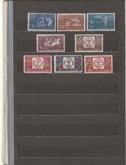 1958 LP 463 LP 463 a LP 464 LP 465 CENTENARUL MARCII POSTALE ROMANESTI MNH NESTAMPILATE