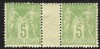 FRANTA -- PERECHE CU PUNTE 1898 / 1899 MLH TIPUL I, Nestampilat