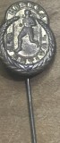 Insigna ambutisata Insigna Veche 1957 Moszkva Festival Tineretului Atletism RPR / Vintage 1957 Moscow Youth Festival Sports Badge Pin