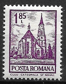 C1387 - Romania 1972 - Monumente lei 1.85 neuzat,perfecta stare foto