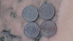 Set 4 monede 5 Lei 1948-1951 Al, Romania foto