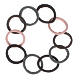 Elastice Păr Femei, Model Frotte, Set 10 Bucăți, Culoare Multicolor, Oem