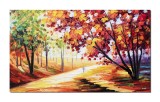 Cumpara ieftin Tablou pictat manual living, dormitor, Impreuna spre viitor, stilizat, 100x60cm ulei pe panza, Spectaculos