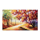 Tablou pictat manual living, dormitor, Impreuna spre viitor, stilizat, 100x60cm ulei pe panza, Spectaculos