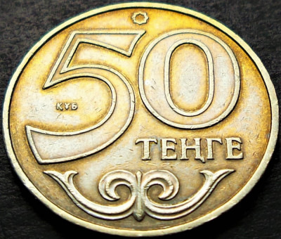 Moneda 50 TENGE - KAZAHSTAN, anul 2002 * cod 1980 foto