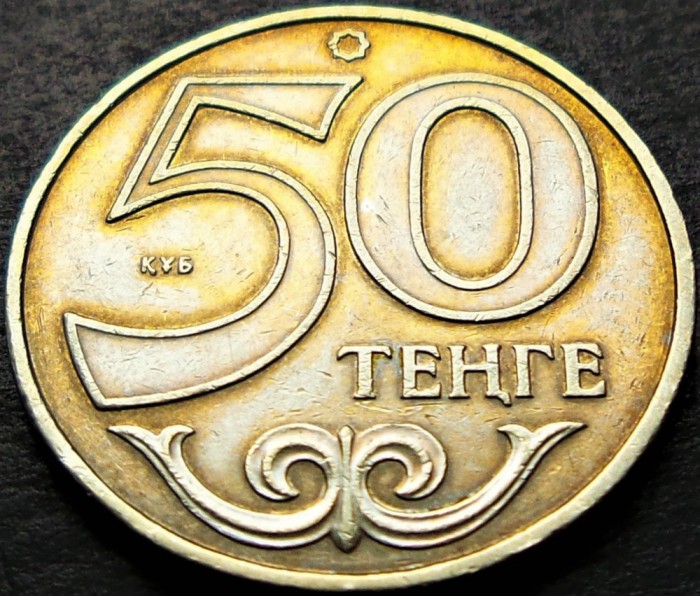 Moneda 50 TENGE - KAZAHSTAN, anul 2002 * cod 1980