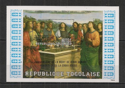 Togo.1985 75 ani moarte H.Dunant:Crucea Rosie-Bl. supr. ST.298 foto