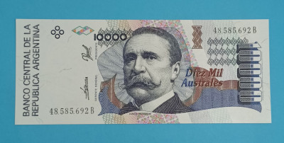 Argentina 10.000 Australes 1989 &amp;#039;Pellegrini&amp;#039; UNC serie: 48.585.692 B foto