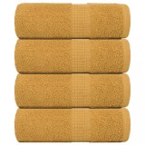 VidaXL Prosoape pentru oaspeți 4 buc Aur 30x50 cm 360 g/m&sup2; 100% bumbac