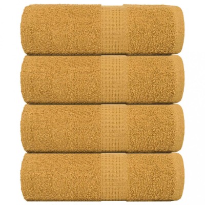 vidaXL Prosoape pentru oaspeți 4 buc Aur 30x50 cm 360 g/m&amp;sup2; 100% bumbac foto