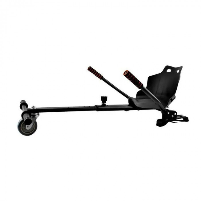 Scaun reglabil HoverKart pentru scutere electrice Hoverboard, Iso Trade, Metal, Capacitate maxima 130 kg, Negru
