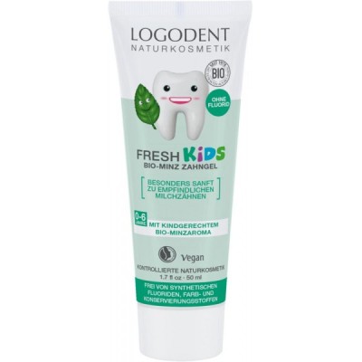 Pasta de Dinti Gel cu Menta pentru Copii Bio 50ml Logodent foto