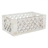 Ladă Decorativă Lemn, Alb Brushed, 28x17x11.5cm, Oem