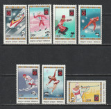 Mongolia 1984 - #385 Jocurile Olimpice de Iarna 7v MNH, Nestampilat