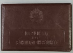 DIPLOMA DE CANDIDAT IN STIINTE ( CARNET ) , 1965 foto