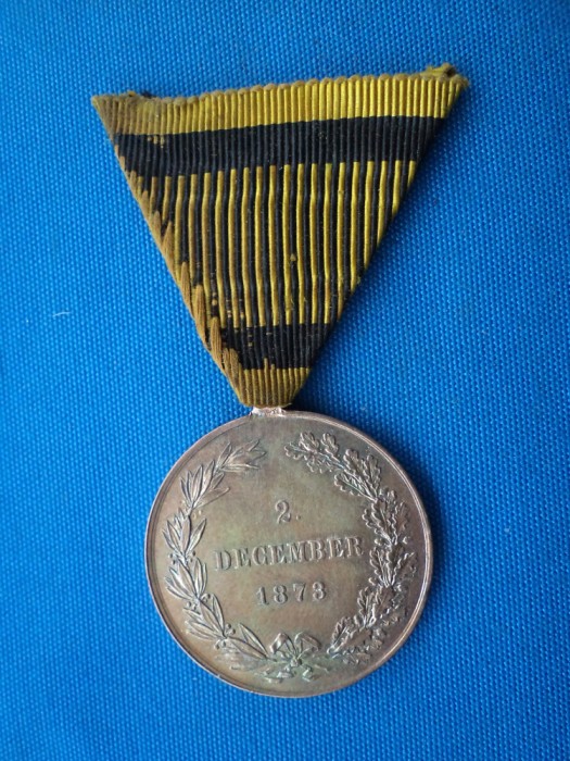MEDALIA 25 ANI DE DOMNIE FRANZ JOSZEF-2 DECEMBRIE 1873 -AURITA / 1