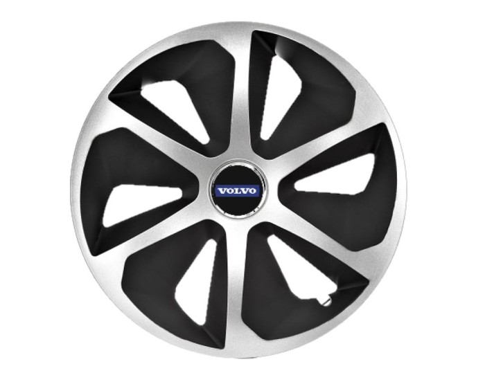 Set 4 capace roti Roco Gri-Negru R15 pentru gama auto Volvo