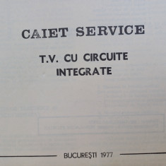 CARTE SERVICE,,ELECTRONICA".TV CU CIRCUITE INTEGRATE-1977 X1.