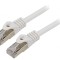 Patch Cord S/FTP Cat6a LSZH Alb 0.5m Cablexpert