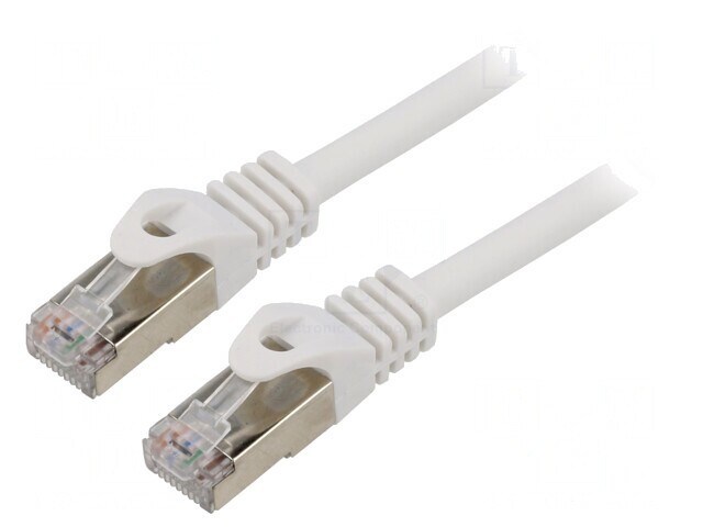 Patch Cord S/FTP Cat6a LSZH Alb 0.5m Cablexpert