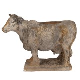 Cumpara ieftin Ghiveci flori ceramica gri maro Vacuta 36x15x28 cm