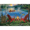 Pictura creativa pe numere avansati Retragere la Lac, Jad