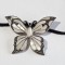 Lantisor piele nabuc cu argint, pandantiv argint cu sidef #10037
