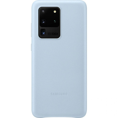Husa Cover Leather Samsung pentru Samsung Galaxy S20 Ultra Albastru foto