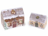 Cumpara ieftin Set 2 cutii decor Craciun 24x14x21.5 cm, 18x10x15 cm