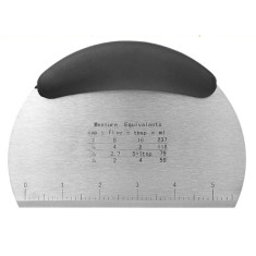 Racleta Pufo Cookie pentru taiere aluat, decorare glazura, crema la torturi, metalica, 16 x 12 cm, negru
