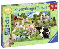 Puzzle Ferma Animalelor, 2X24 Piese foto