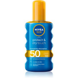 Nivea Sun Protect &amp; Dry Touch spray transparent pentru bronzat SPF 50 200 ml