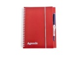 Agenda nedatata A5 spira cu roller, rosie