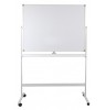 Tabla alba magnetica, dubla fata, rotativa, 120 x 150 cm, pe stand mobil, profil aluminiu, Optima