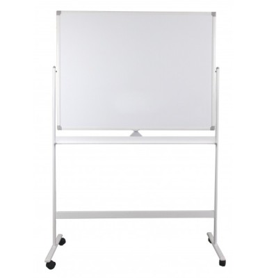 Tabla alba magnetica, dubla fata, rotativa, 120 x 150 cm, pe stand mobil, profil aluminiu, Optima foto