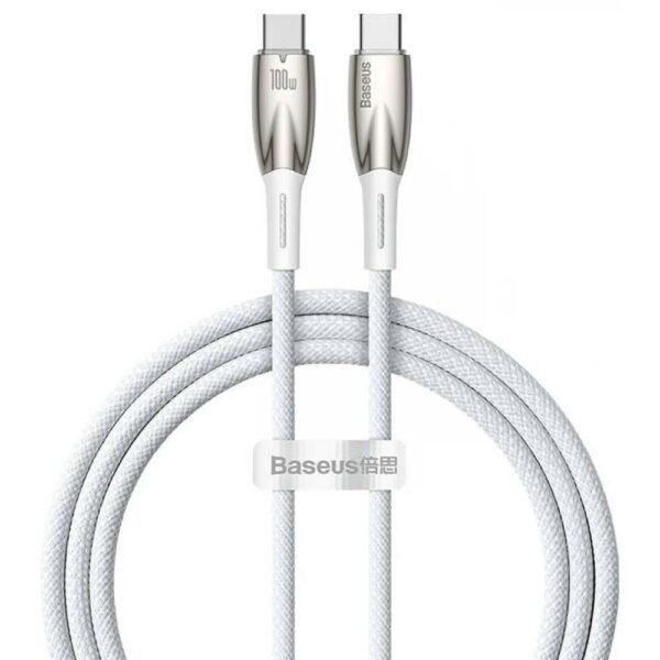 Cablu Retea Baseus Glimmer 100W, 1m, alb