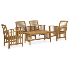 Gossi set mobilier de gradina, 5 piese, lemn masiv de acacia