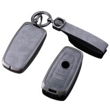 Carcasă cheie auto din aliaj plus breloc piele ecologica compatibil BMW 520 F10 F30 F18 118i 320i 1 3 5 7 Series X3 F25 X4 M3 M5