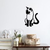 Cumpara ieftin Tablou metalic Cat Negru 39x55 cm