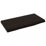 Cumpara ieftin Raft de perete maro inchis 40x20x2 cm lemn masiv stejar tratat
