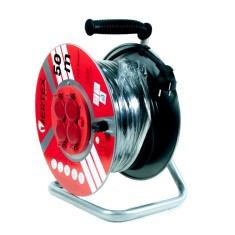 Rola cablu electric prelungitor 50M cadru metalic 3x2.5 Vertex foto