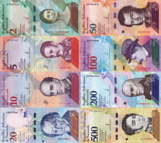 VENEZUELA lot 8 bancnote 2018 UNC!!! foto