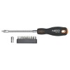 Set Surubelnita Flexibila NEO-TOOLS 04-212, 12 piese, Biti Drepti, Cruce, Torx + Adaptor, Maner Triunghiular