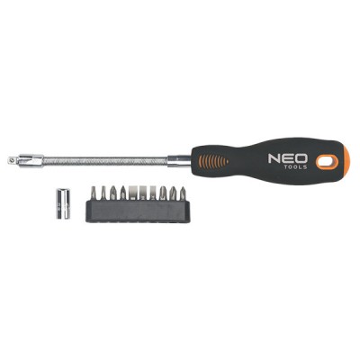 Set biti cu surubelnita flexibila si adaptor neo tools 04-212 HardWork ToolsRange foto