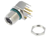 Conector M8 Mamă 3 PIN 90&deg; PCB 4A IP68