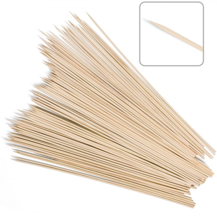 Set Bețe Grătar, 30cm, 100 Bucăți, Bambus
